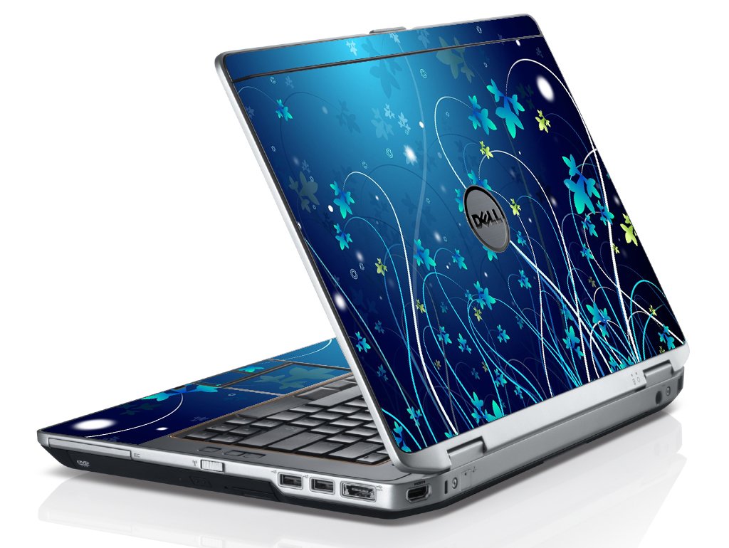 Blue Flowers Dell E6430 Laptop Skin