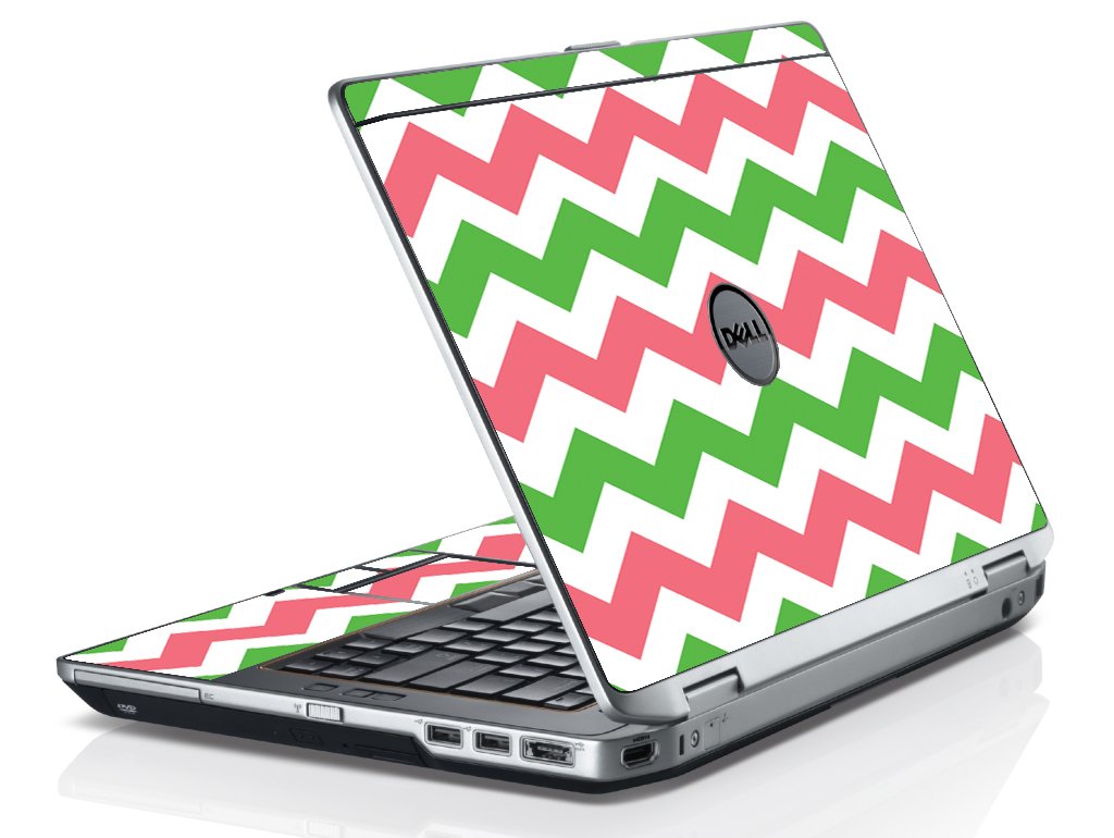 Green Pink Chevron Dell E6430 Laptop Skin