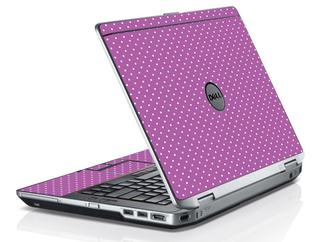Purple Polka Dot Dell E6430 Laptop Skin