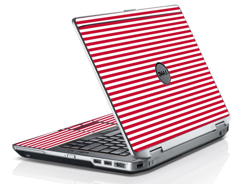 Red Stripes Dell E6430 Laptop Skin
