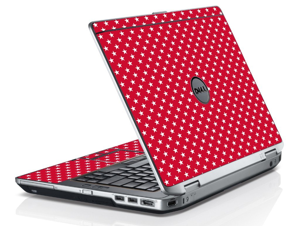 Red White Stars Dell E6430 Laptop Skin
