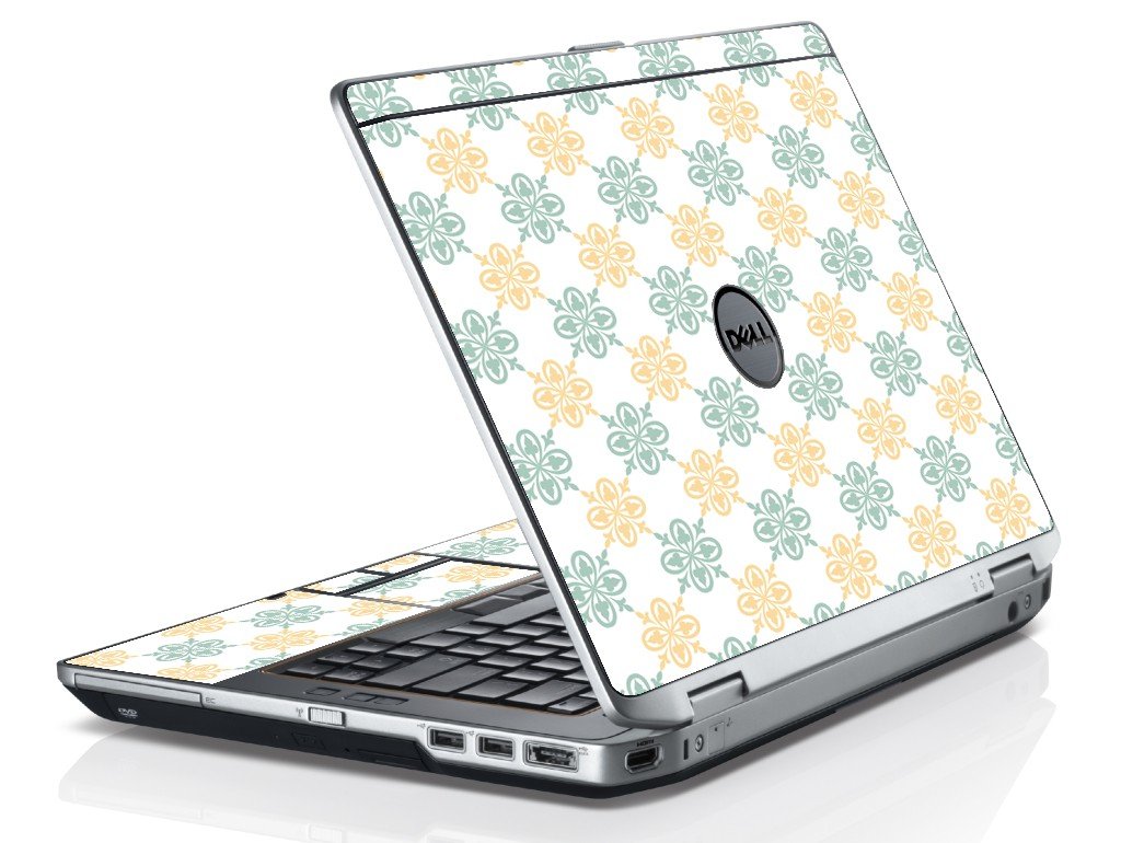 Yellow Green Flowers Dell E6430 Laptop Skin