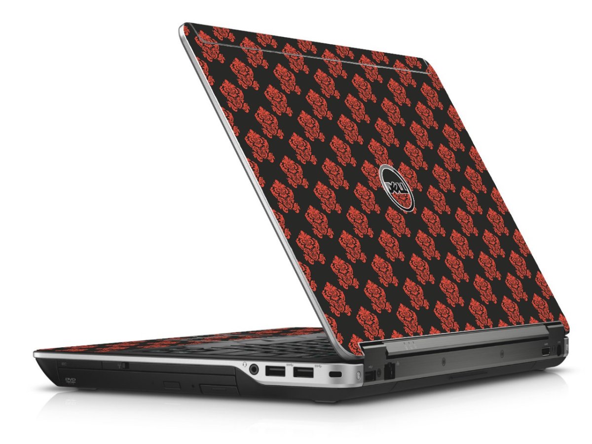 Black Flower Burst Dell E6440 Laptop Skin