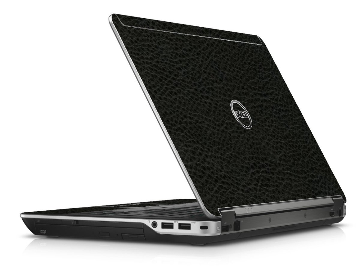Black Leather Dell E6440 Laptop Skin