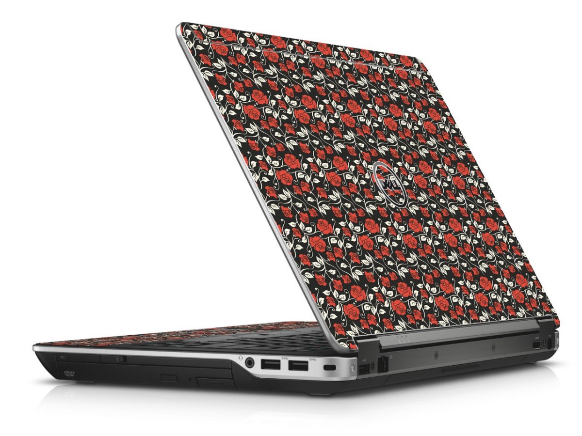 Black Red Roses Dell E6440 Laptop Skin