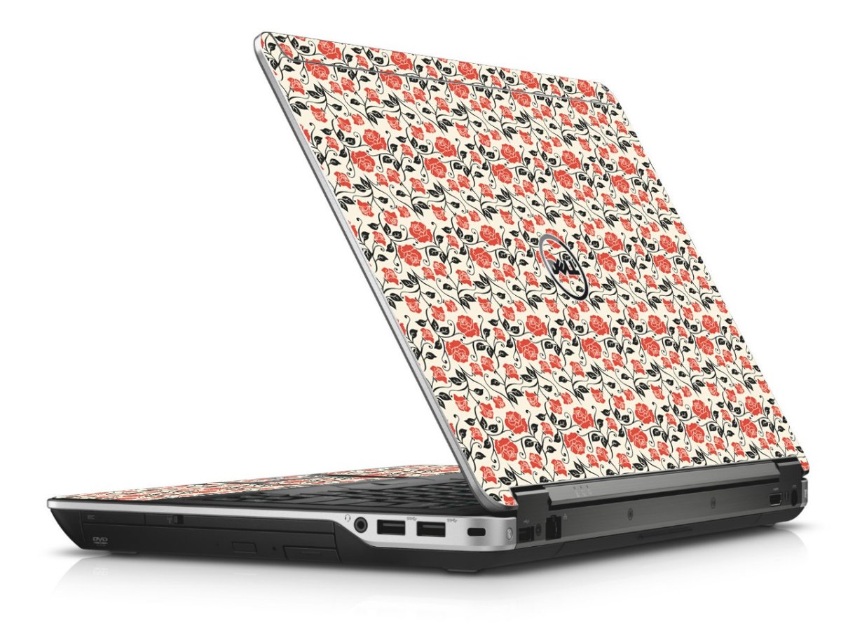 Pink Black Roses Dell E6440 Laptop Skin