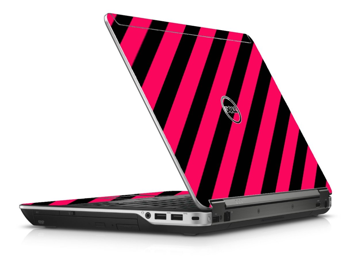 Pink Black Stripes Dell E6440 Laptop Skin