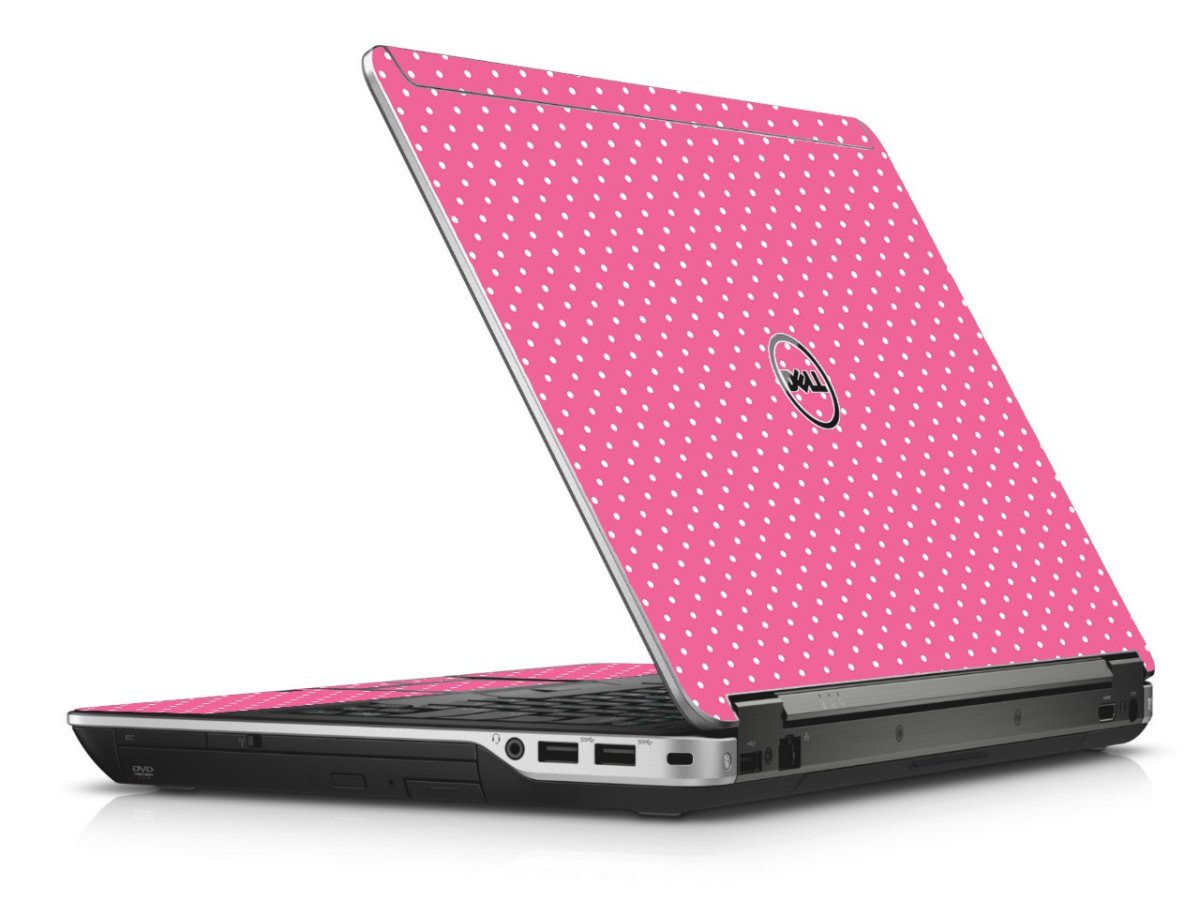 Pink Polka Dot Dell E6440 Laptop Skin