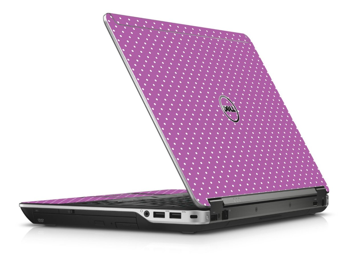 Purple Polka Dot Dell E6440 Laptop Skin