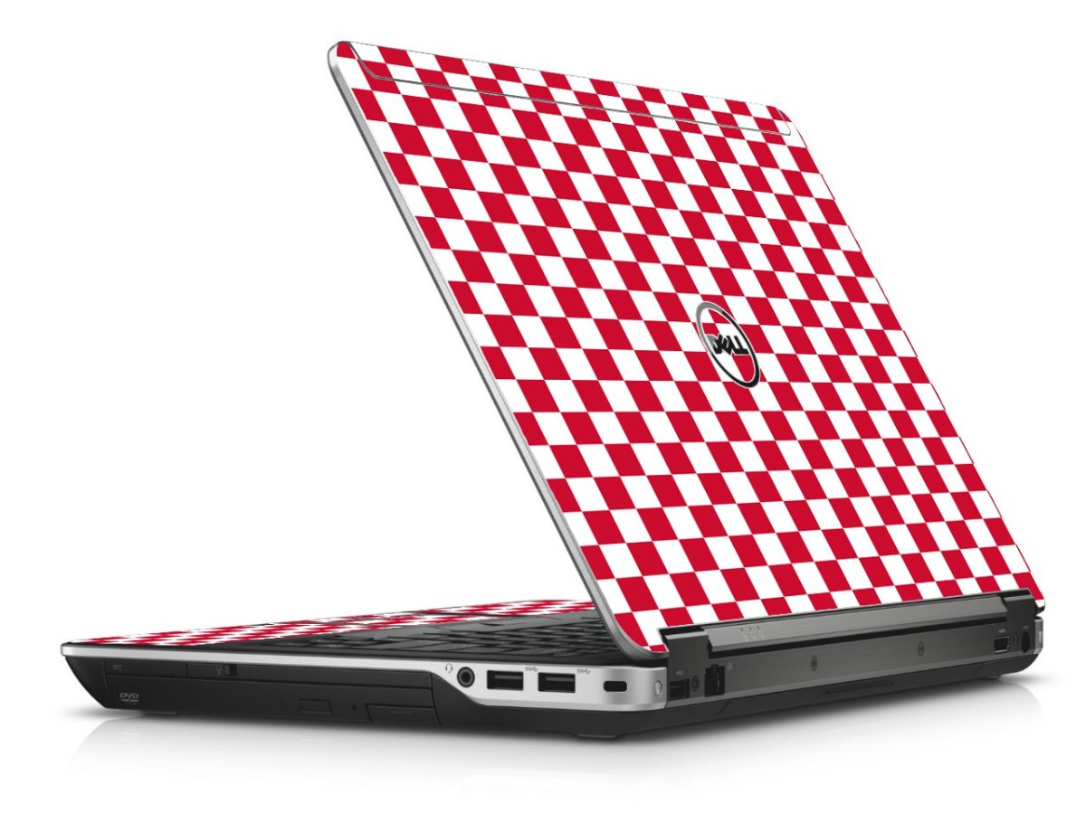 Red Checkered Dell E6440 Laptop Skin