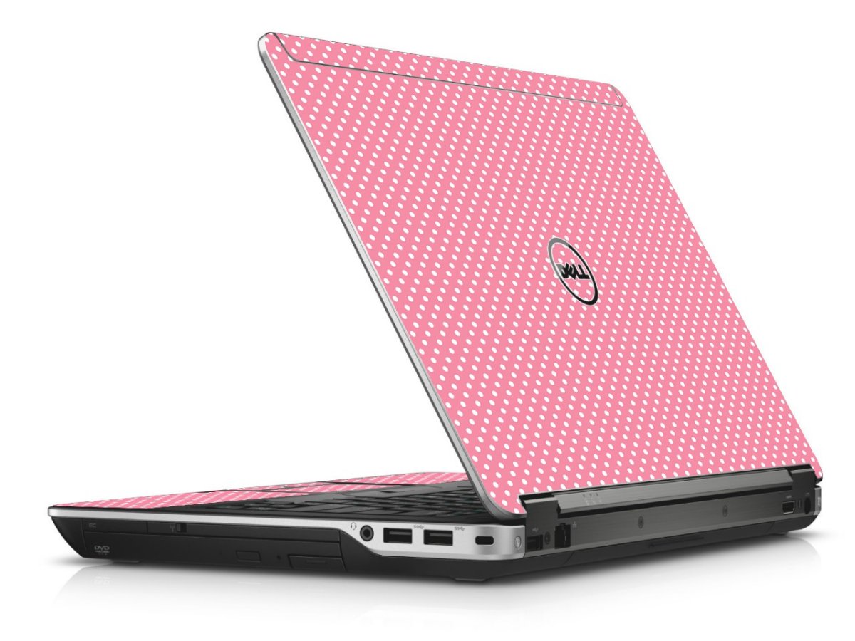 Retro Salmon Polka Dell E6440 Laptop Skin