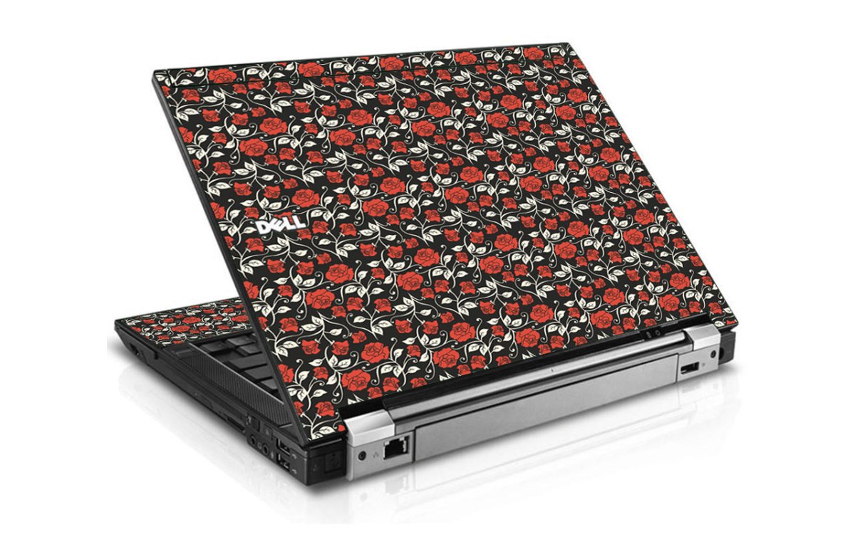 Black Red Roses Dell E6510 Laptop Skin