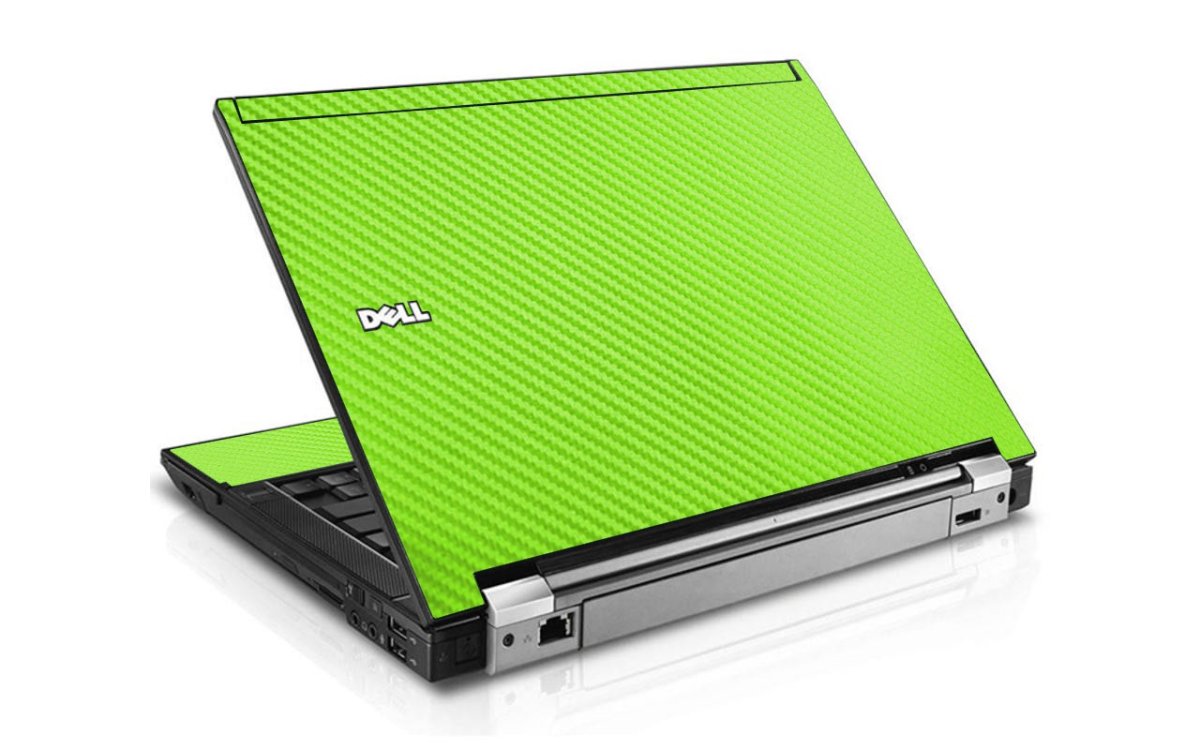 Green Carbon Fiber Dell E6510 Laptop Skin