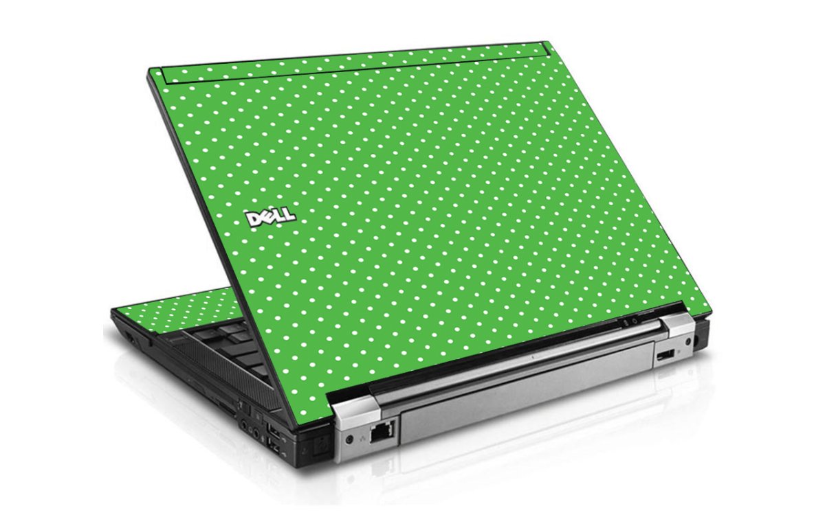 Kelly Green Polka Dell E6510 Laptop Skin