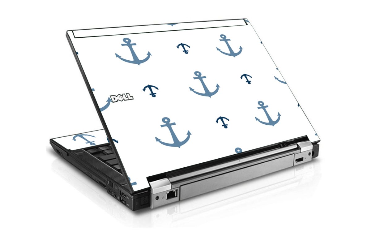 Multi Blue Anchors Dell E6510 Laptop Skin