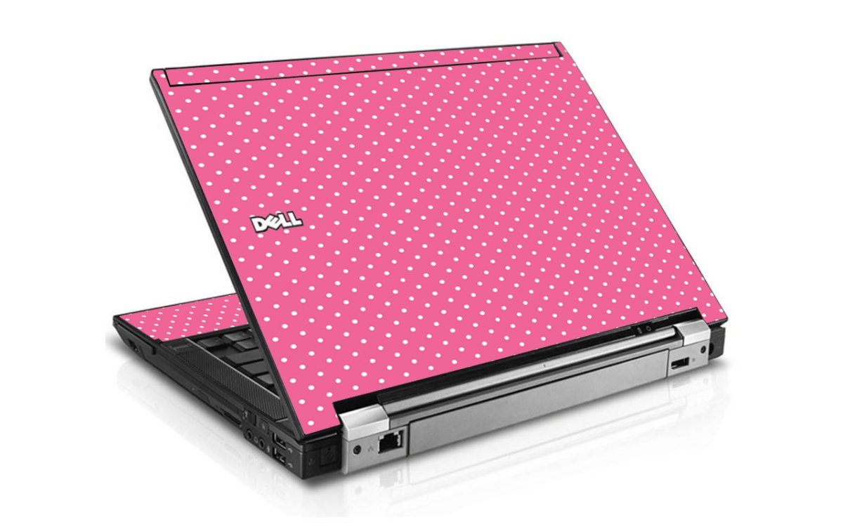 Pink Polka Dot Dell E6510 Laptop Skin