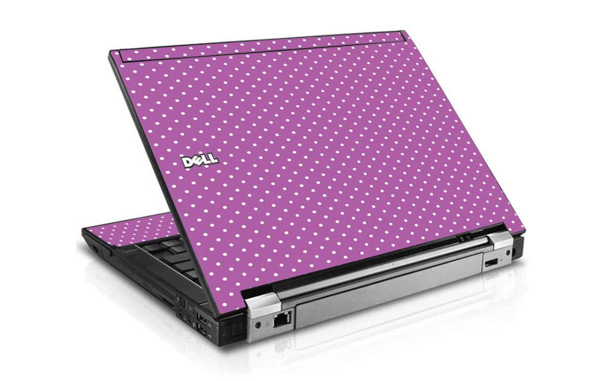 Purple Polka Dot Dell E6510 Laptop Skin