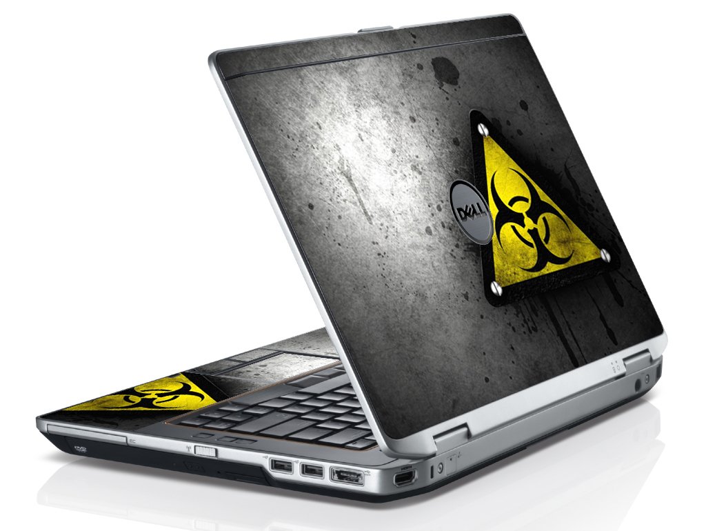 Black Caution Dell E6520 Laptop Skin