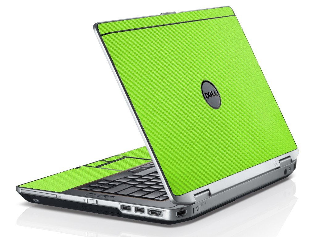 Green Carbon Fiber Dell E6520 Laptop Skin