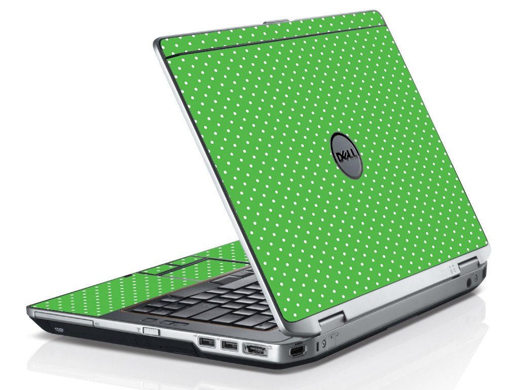Kelly Green Polka Dell E6520 Laptop Skin
