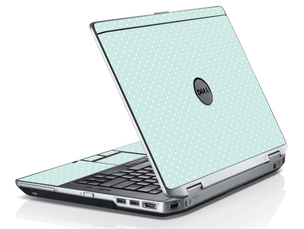 Light Blue Polka Dell E6520 Laptop Skin