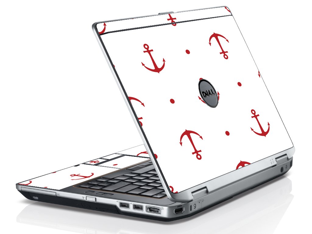 Red Anchors Dell E6520 Laptop Skin