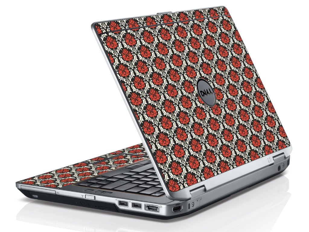 Red Black 5 Dell E6520 Laptop Skin