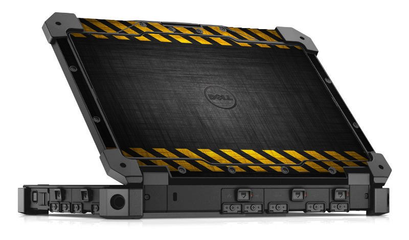 Dell Latitude 12 RUGGED EXTREME 7204 BLACK CAUTION BORDER Laptop Skin