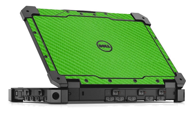 Dell Latitude 12 RUGGED EXTREME 7204 GREEN CARBON FIBER Laptop Skin