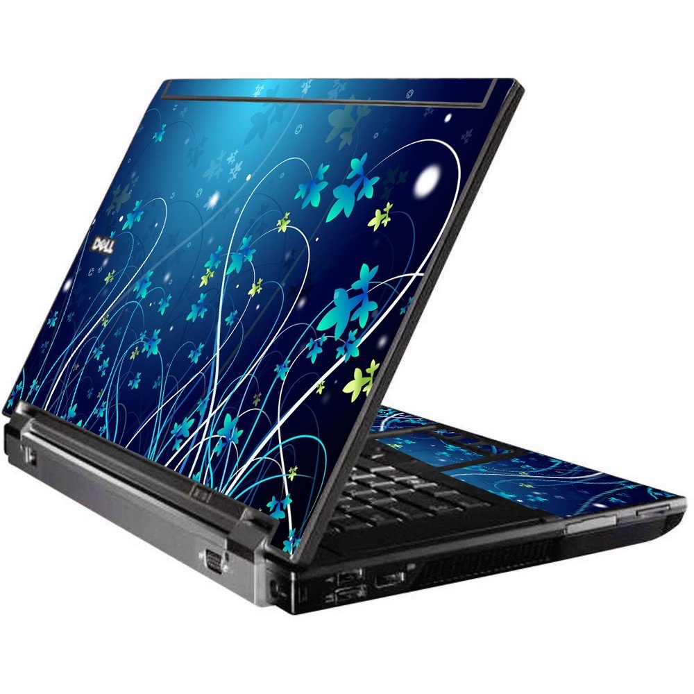 Blue Flowers Dell M4400 Laptop Skin
