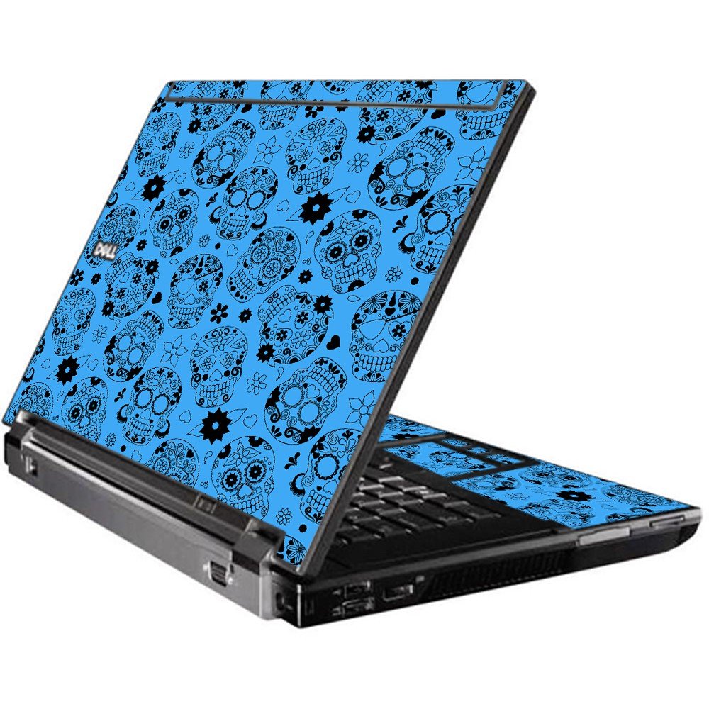 Crazy Blue Sugar Skulls Dell M4400 Laptop Skin