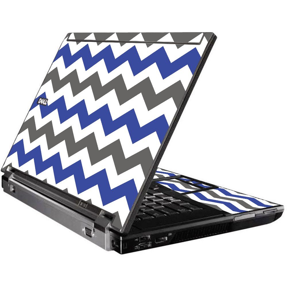 Grey Blue Chevron Dell M4400 Laptop Skin