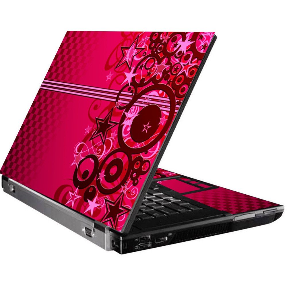 Pink Grunge Stars Dell M4400 Laptop Skin