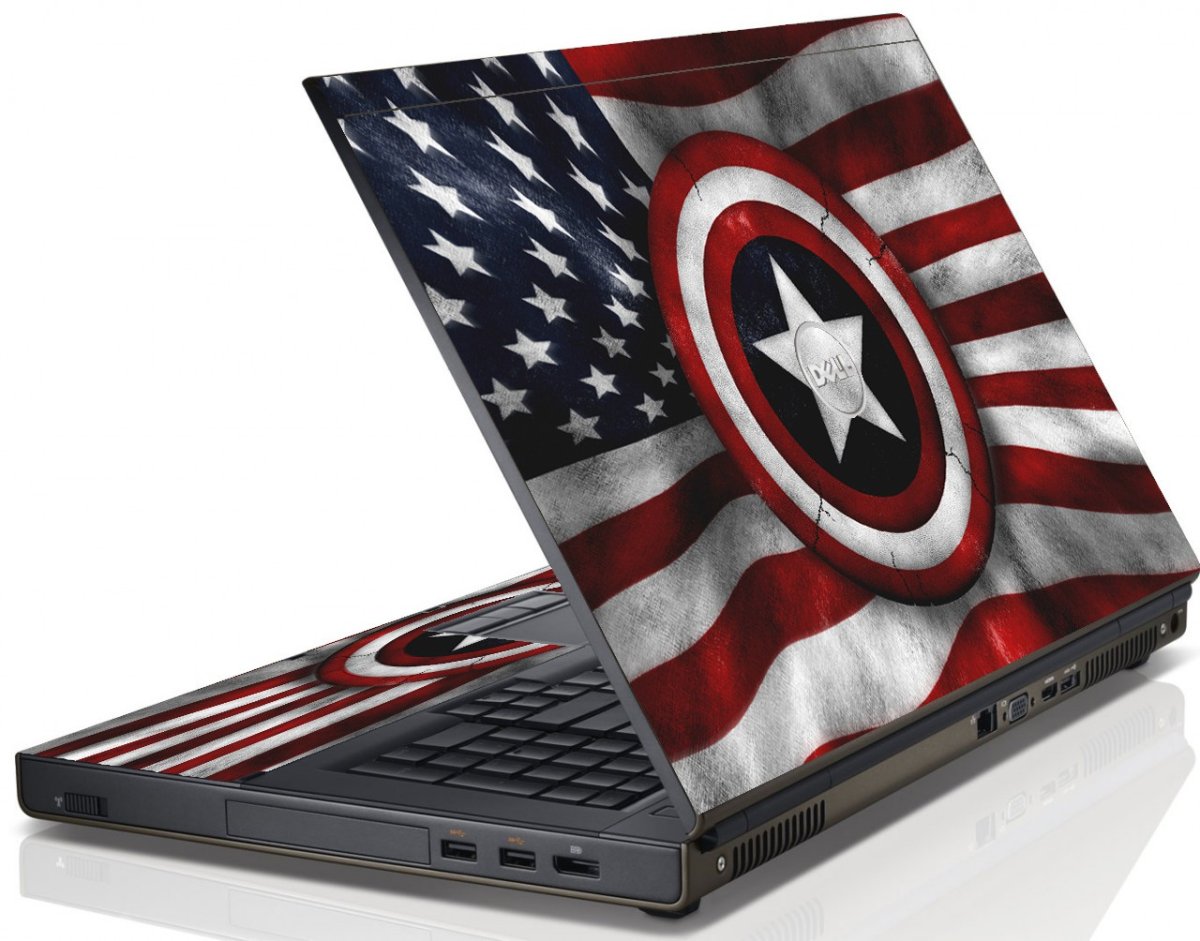 Capt America Flag Dell M4600 Laptop Skin