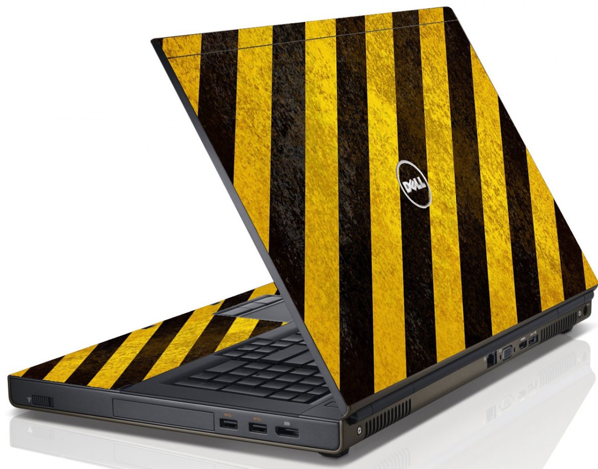 Caution Stripes Dell M4600 Laptop Skin
