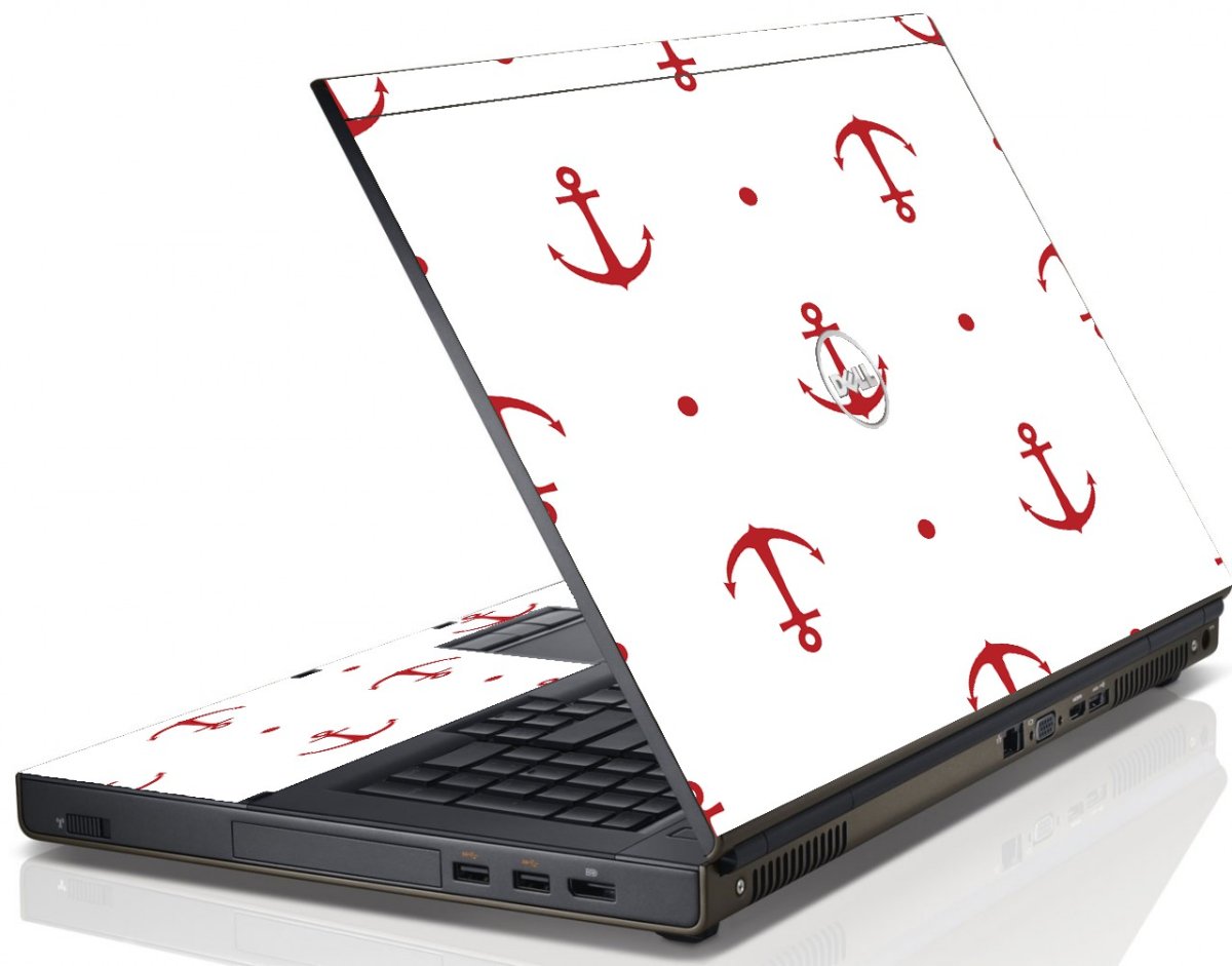 Red Anchors Dell M4600 Laptop Skin