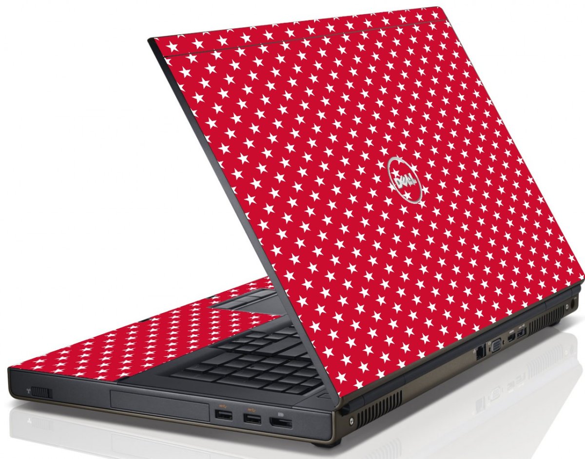 Red White Stars Dell M4600 Laptop Skin