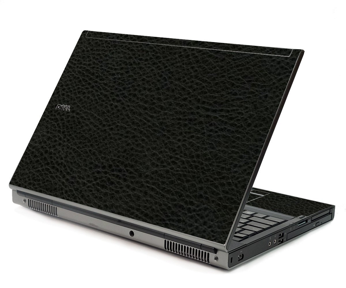 Black Leather Dell M6400 Laptop Skin