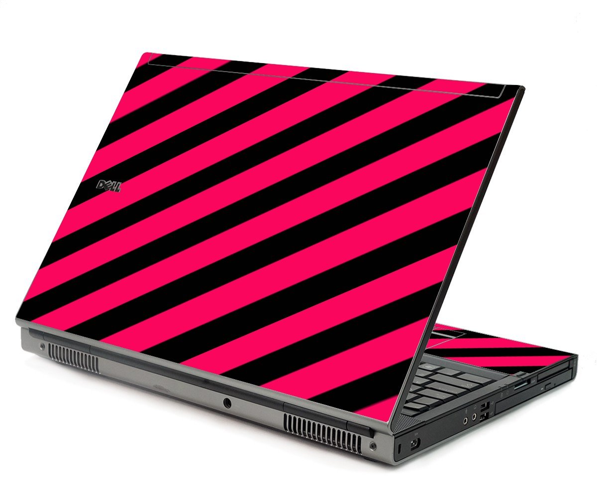 Pink Black Stripes Dell M6400 Laptop Skin