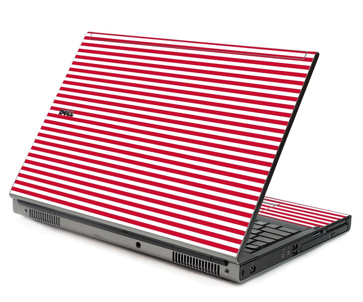 Red Stripes Dell M6400 Laptop Skin