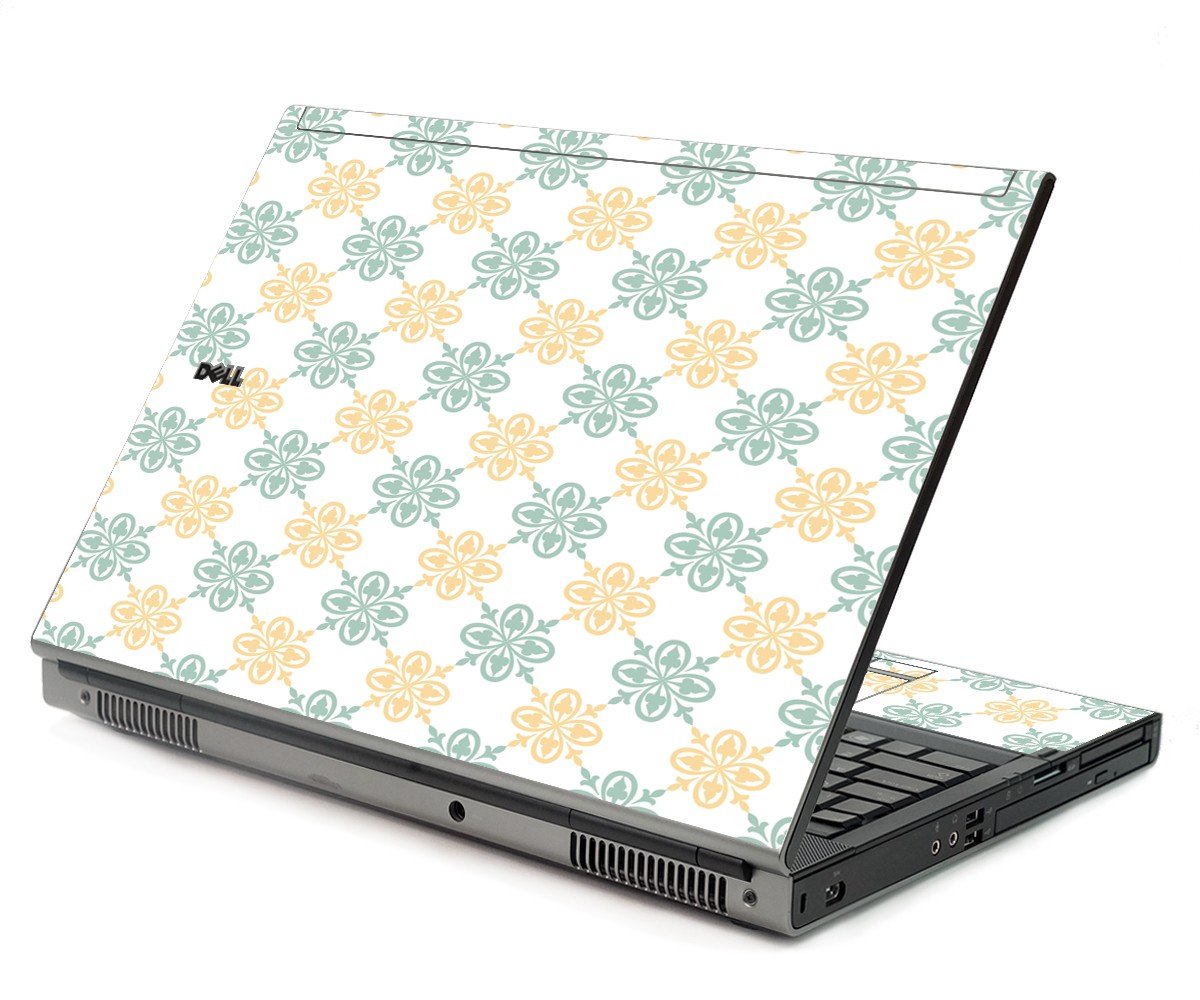 Yellow Green Flowers Dell M6400 Laptop Skin