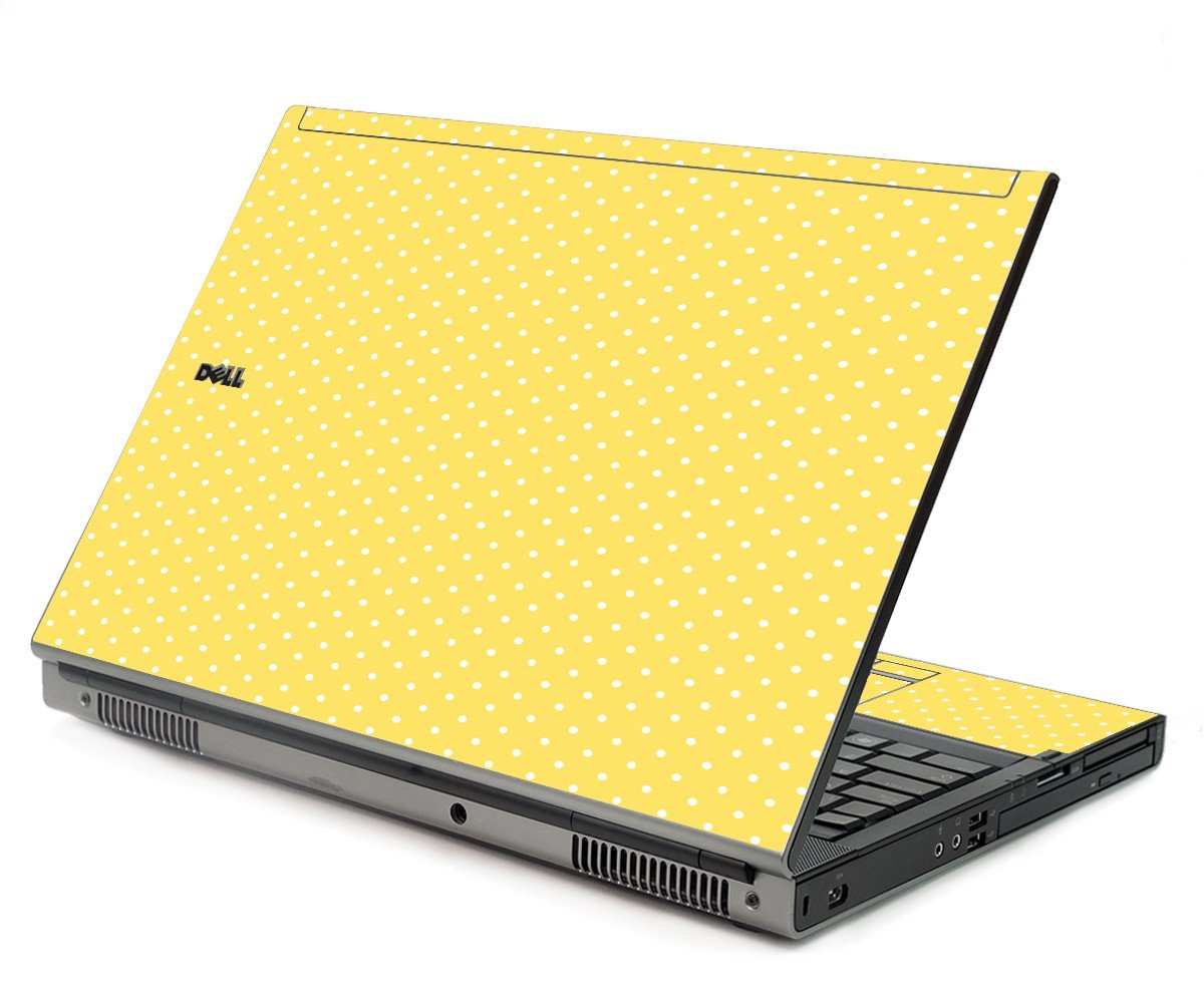 Yellow Polka Dot Dell M6400 Laptop Skin