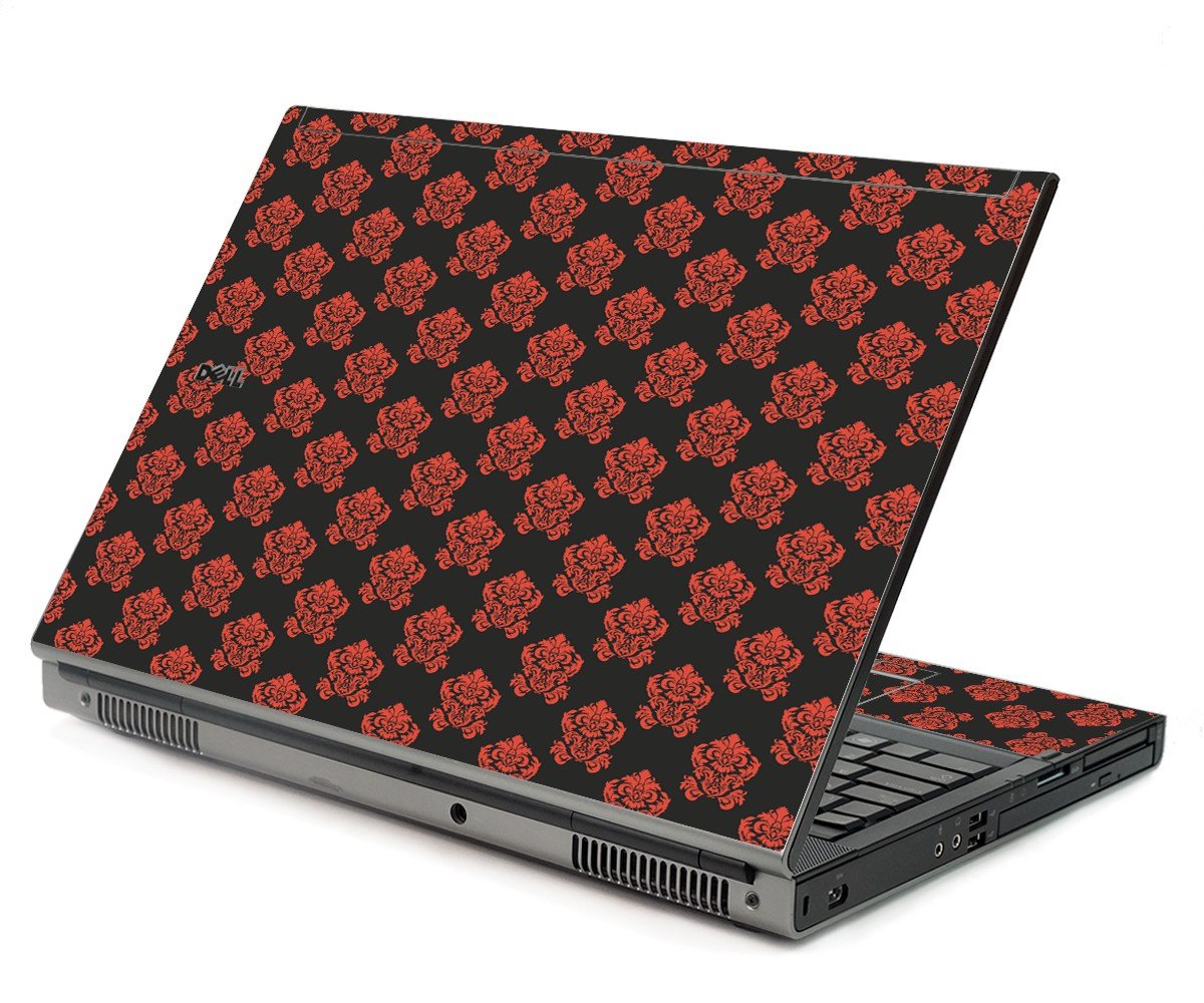 Black Flower Burst Dell M6500 Laptop Skin