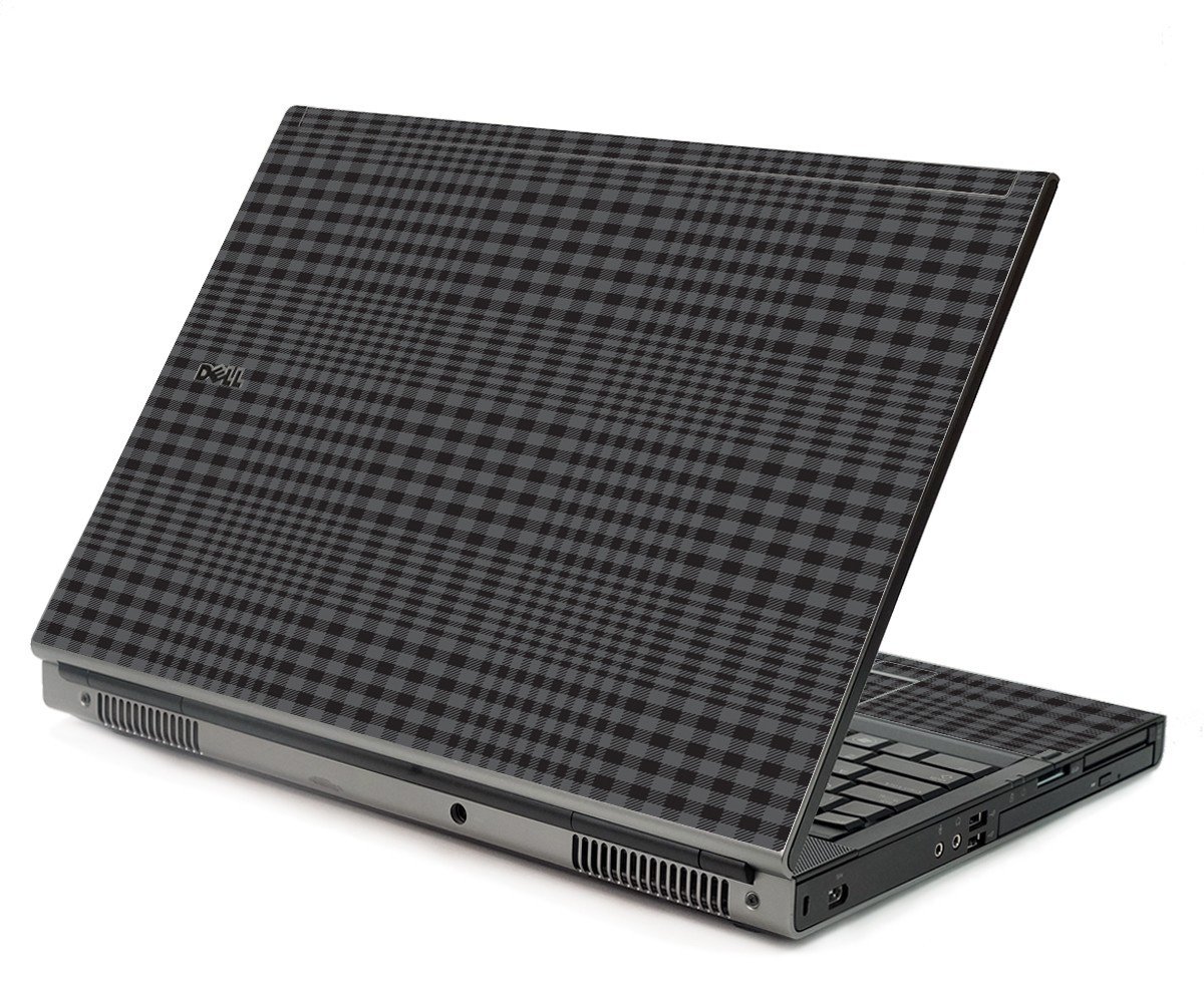 Black Plaid Dell M6500 Laptop Skin