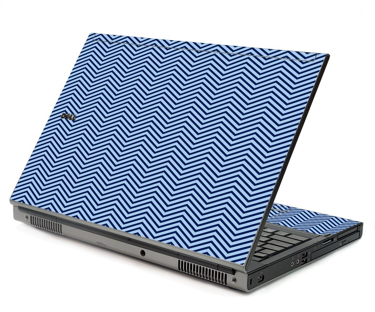 Blue On Blue Chevron Dell M6500 Laptop Skin