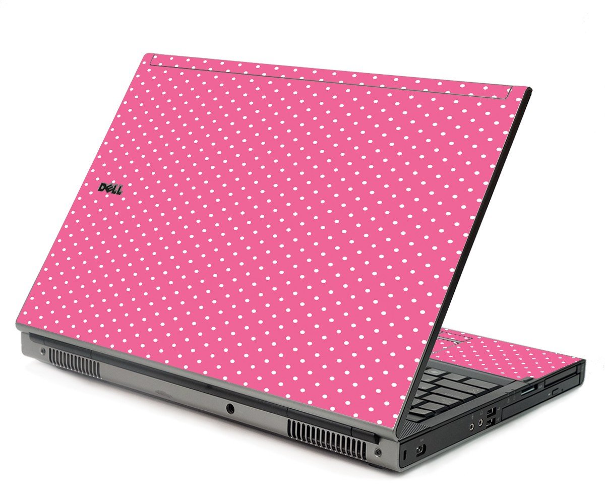 Pink Polka Dot Dell M6500 Laptop Skin
