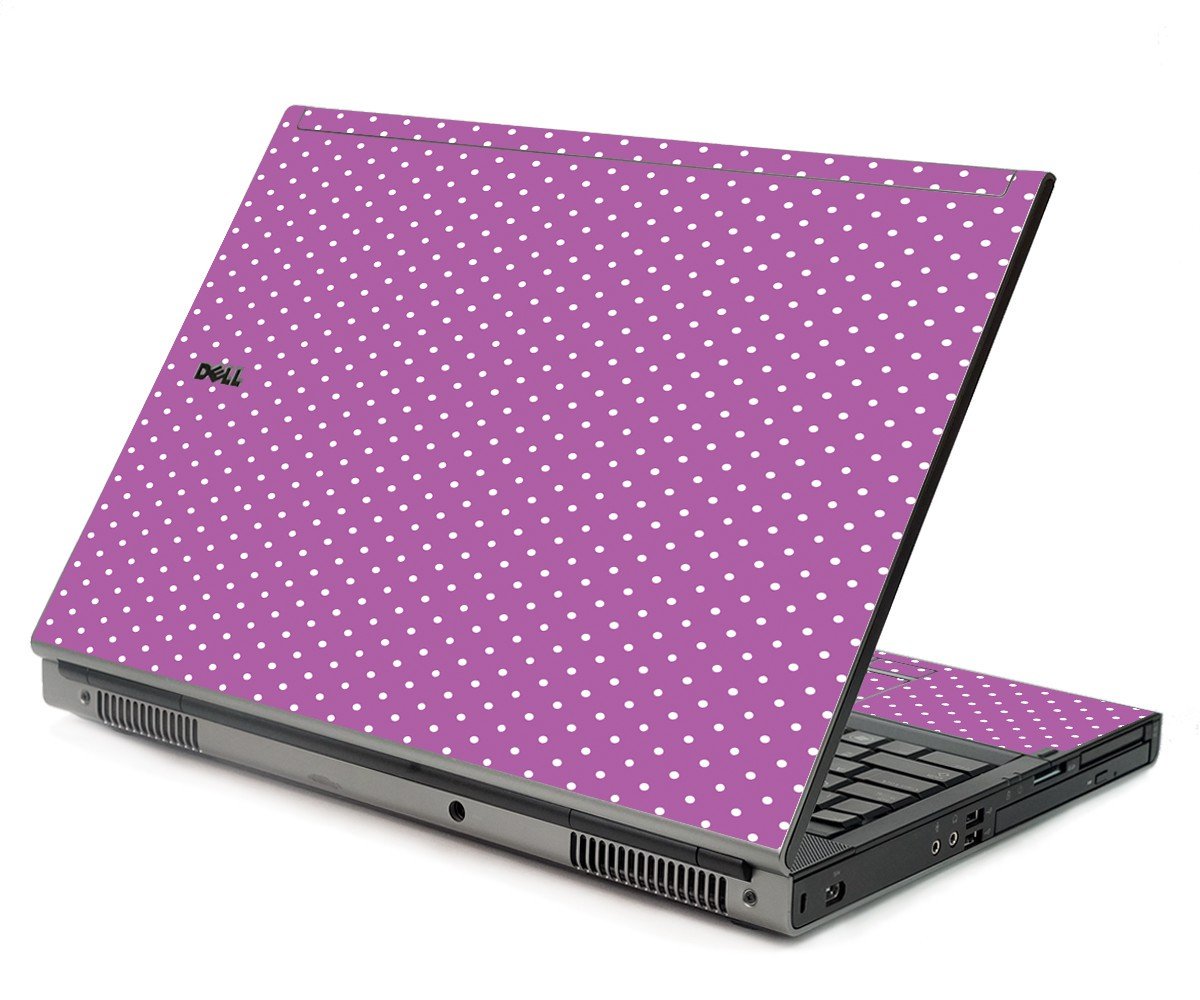 Purple Polka Dot Dell M6500 Laptop Skin