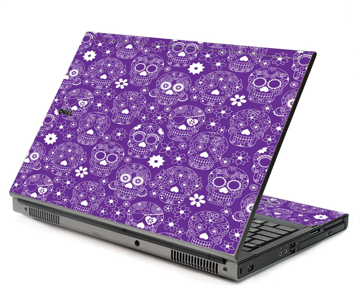 Purple Sugar Skulls Dell M6500 Laptop Skin