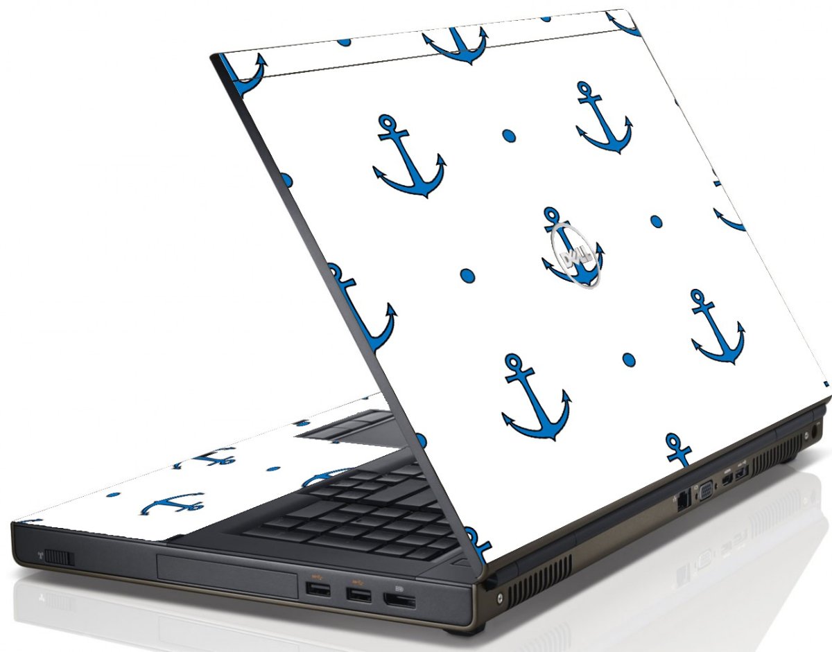 Blue Anchors Dell M6600 Laptop Skin