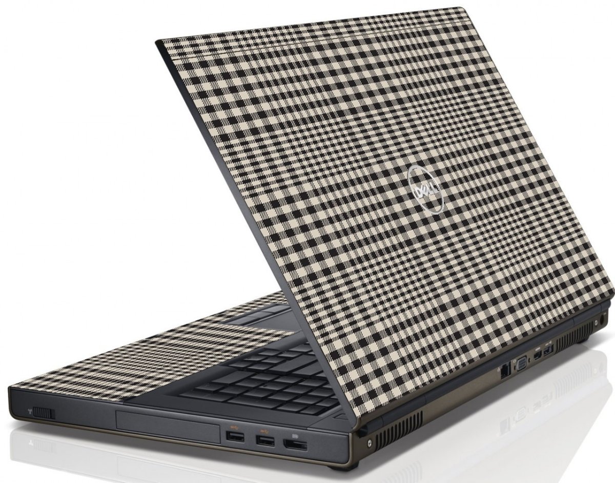 Dell Precision M6700 / M6800 GRAY PLAID Laptop Skin